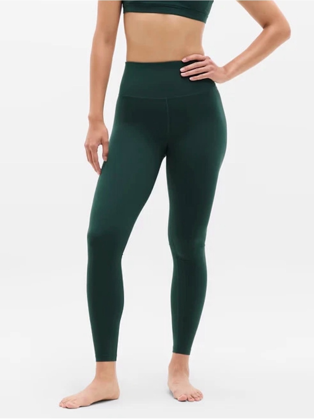 Athleta Ultra High Rise Elation Tight in dark green